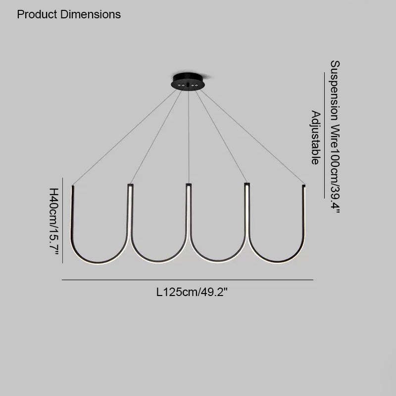 Olverai Minimal U-shaped Round chandelier