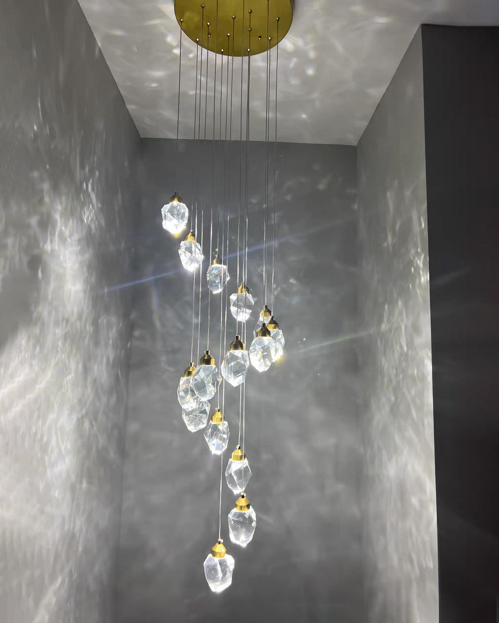 Olverai Rock Crystal Rain Chandelier