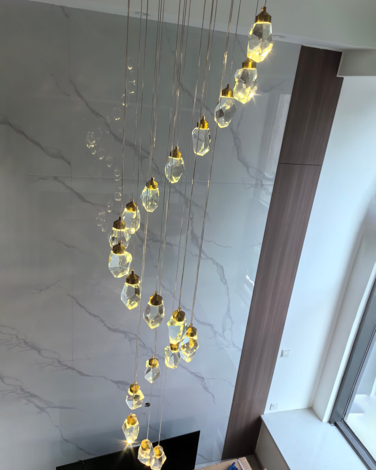 Olverai Rock Crystal Rain Chandelier
