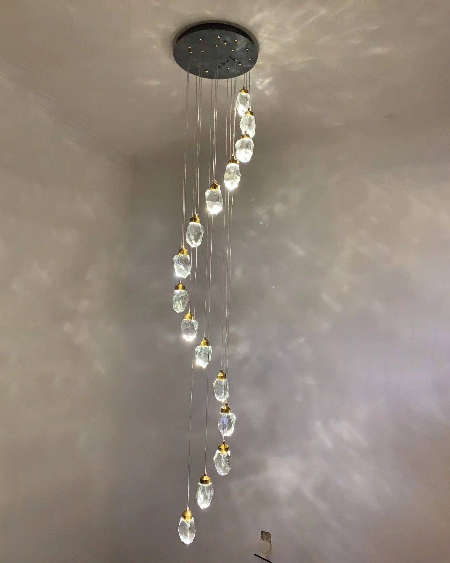 Olverai Rock Crystal Rain Chandelier