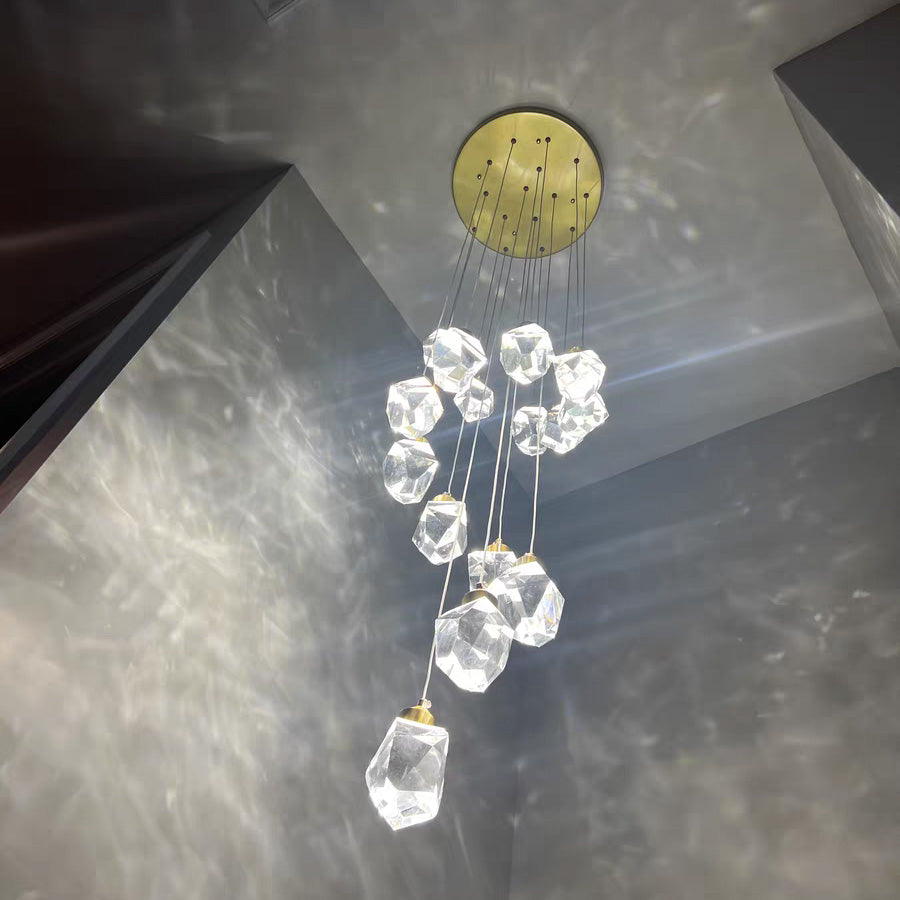 Olverai Rock Crystal Rain Chandelier