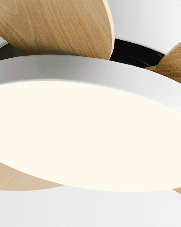 Olverai 36" Scandi Wood Ceiling Fan Lamp