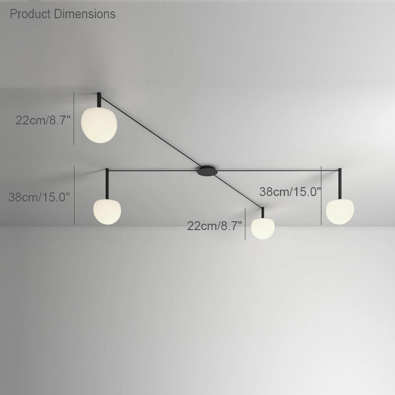 Olverai Custom Frosted Glass Globe Ceiling Light