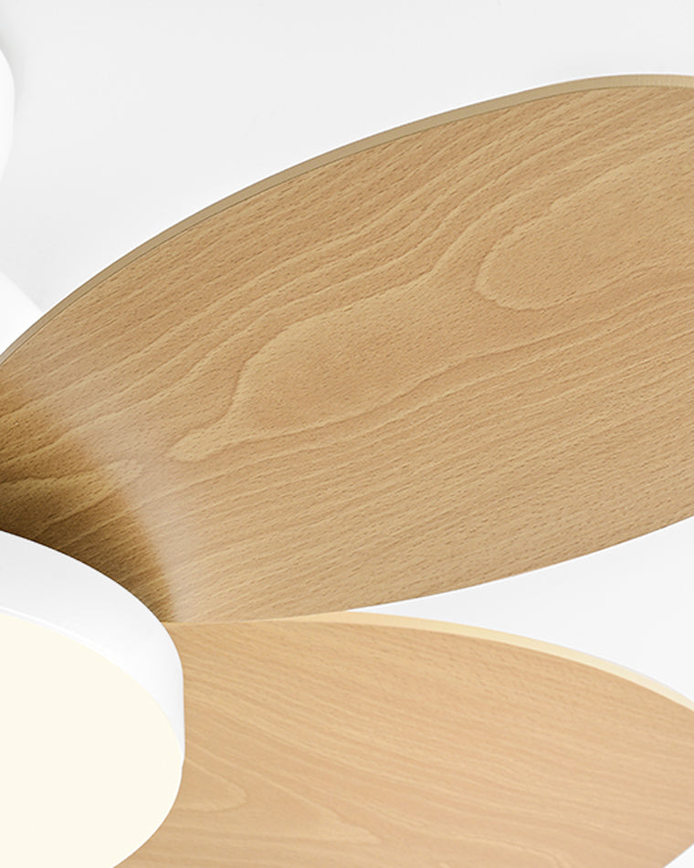 Olverai 36" Scandi Wood Ceiling Fan Lamp