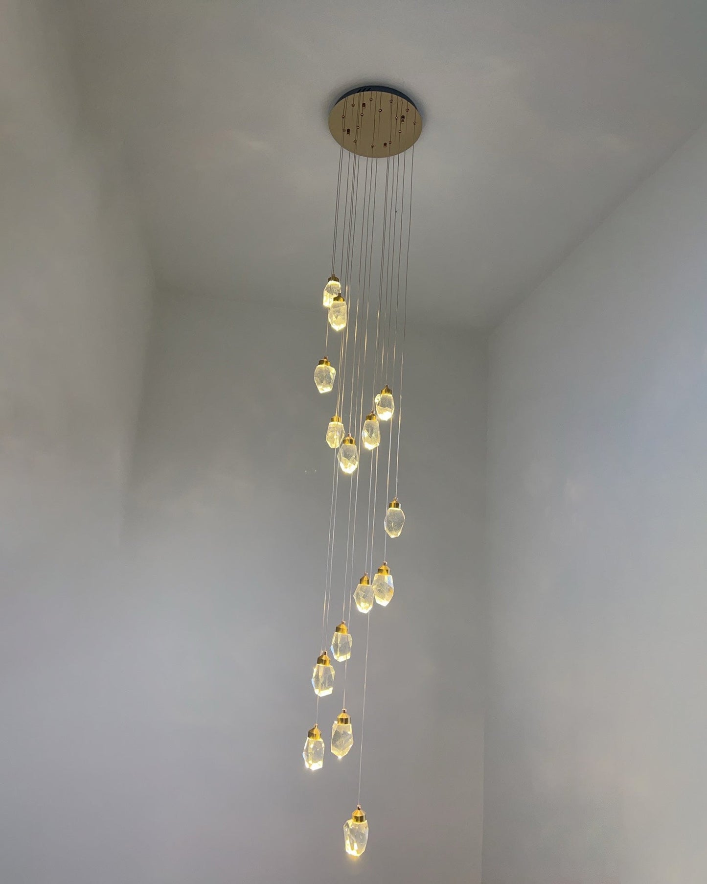 Olverai Rock Crystal Rain Chandelier