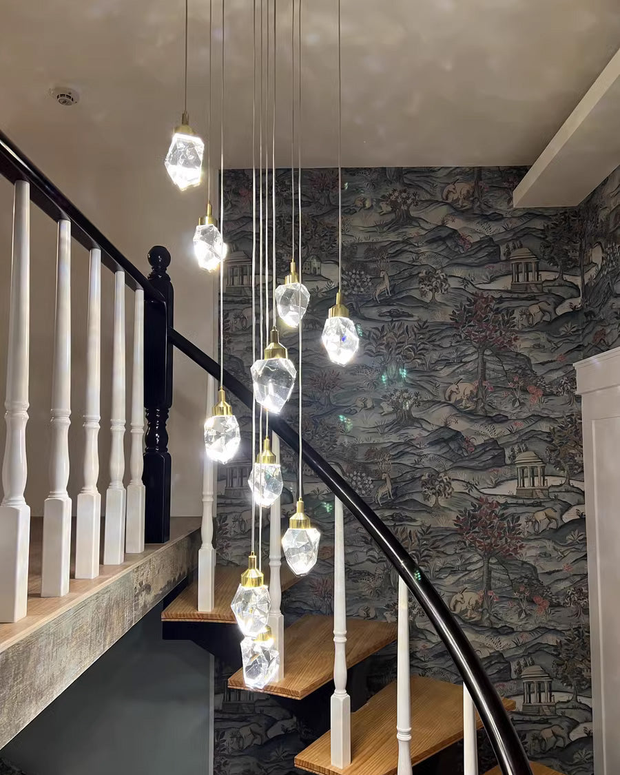 Olverai Rock Crystal Rain Chandelier
