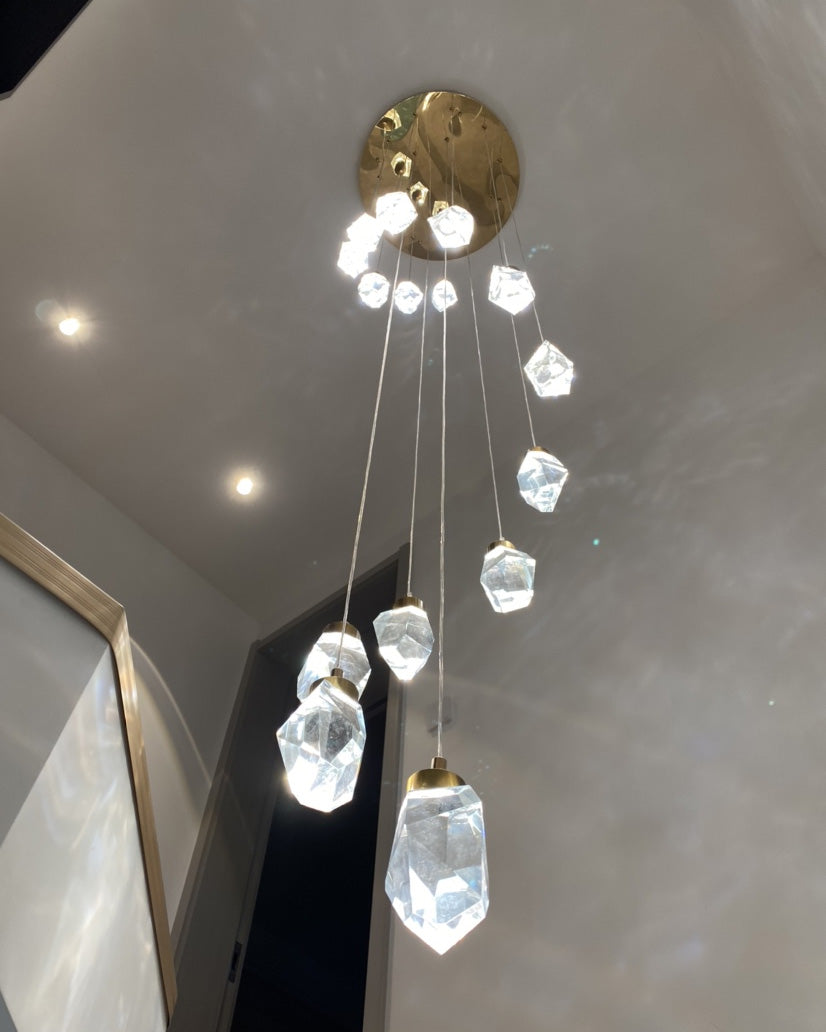 Olverai Rock Crystal Rain Chandelier
