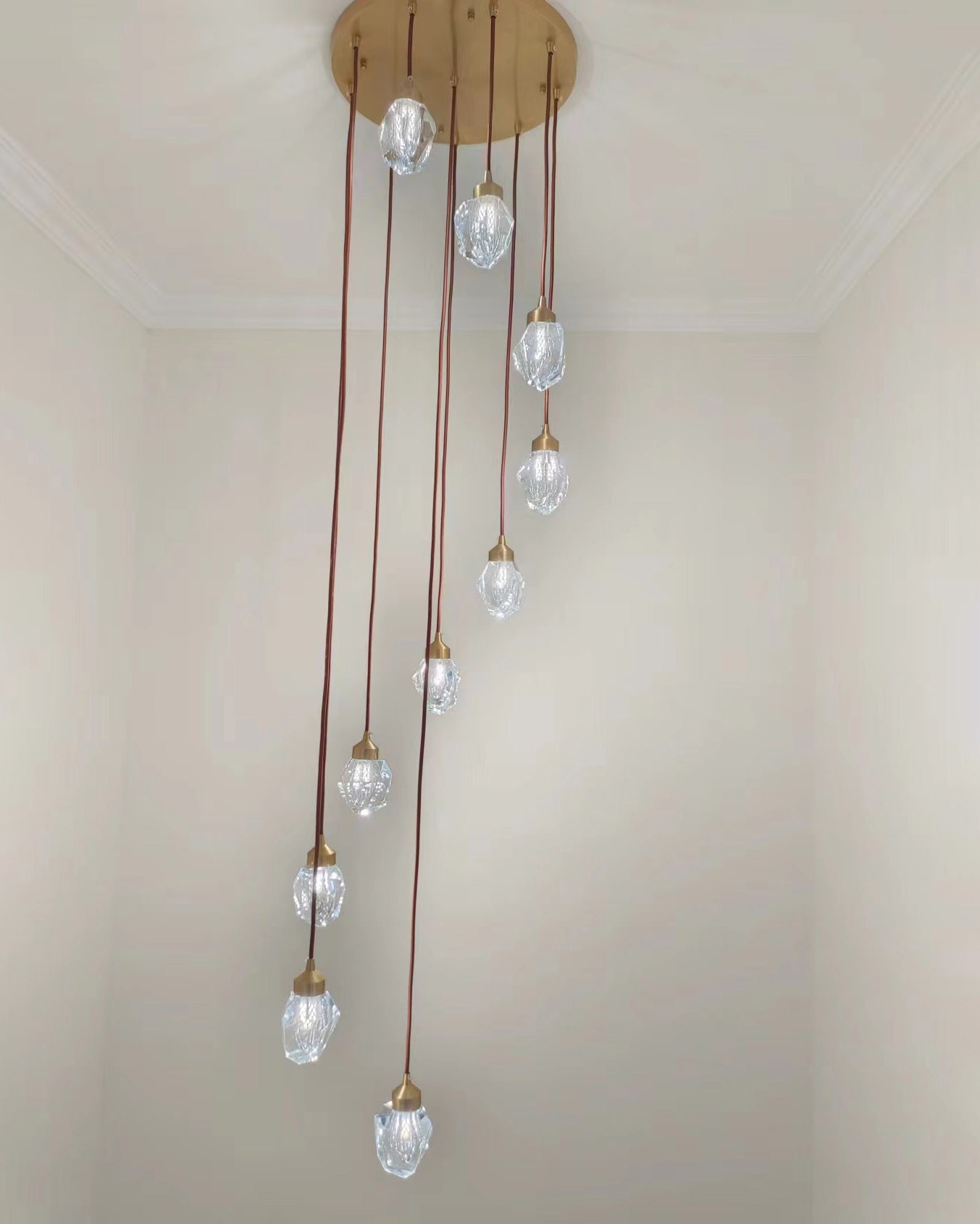 Olverai Rock Crystal Rain Chandelier