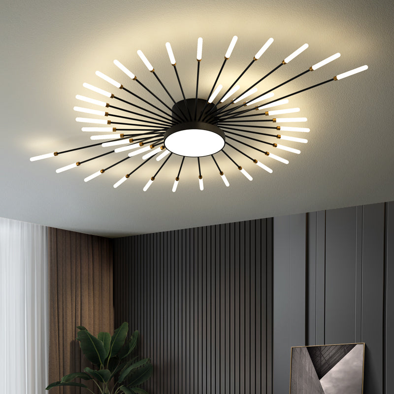 Olverai Firework Sunburst Flush Mount Ceiling Light