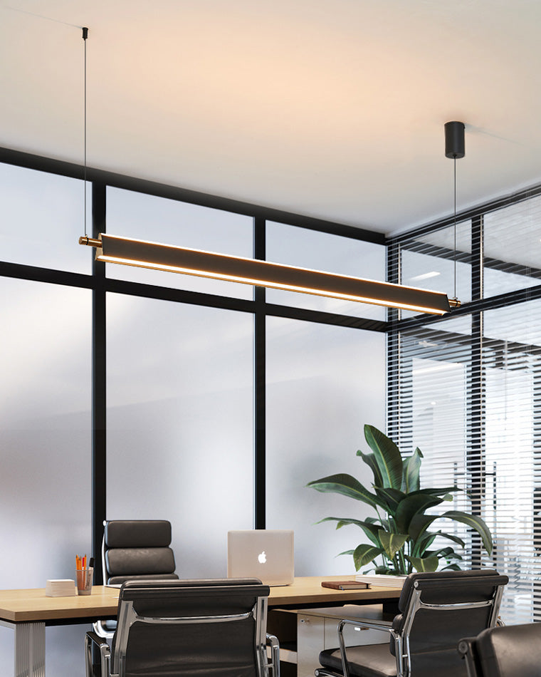 Olverai Black Linear Pendant Light