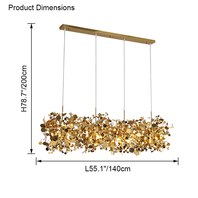Olverai Argent/Gold Cloud Multi Pendant Chandelier