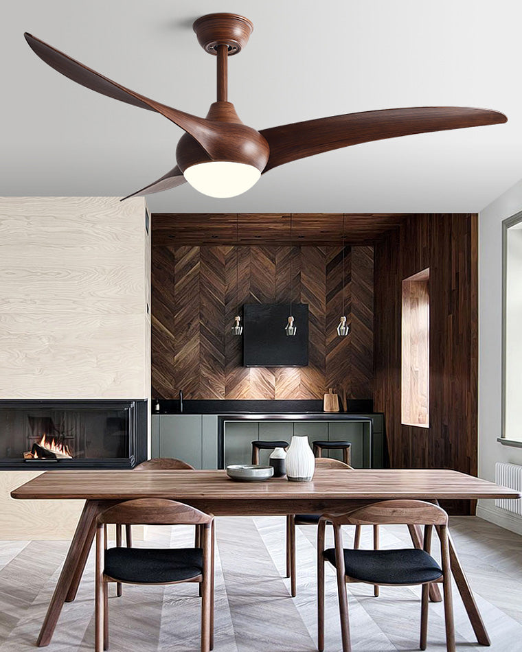 Olverai 3 Wave Blade Ceiling Fan Lamp