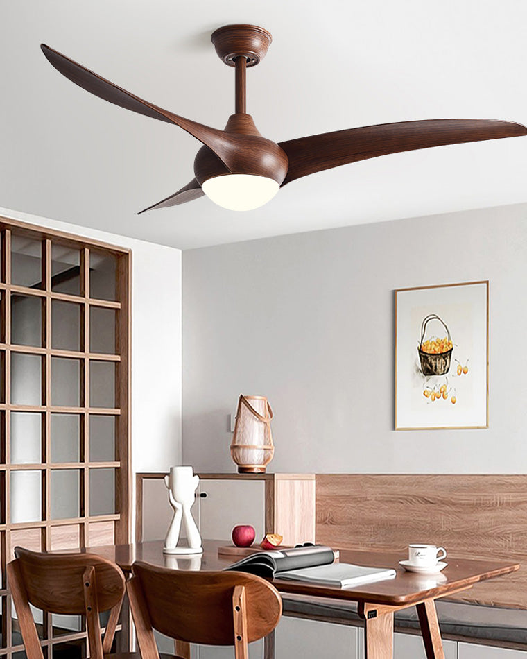 Olverai 3 Wave Blade Ceiling Fan Lamp