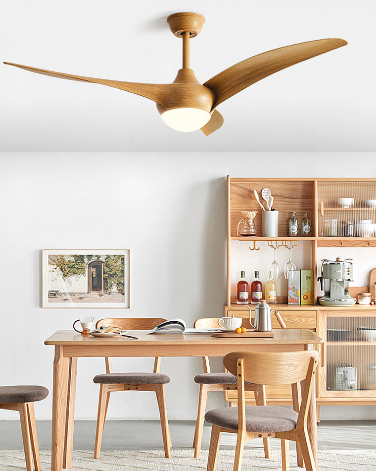 Olverai 3 Wave Blade Ceiling Fan Lamp