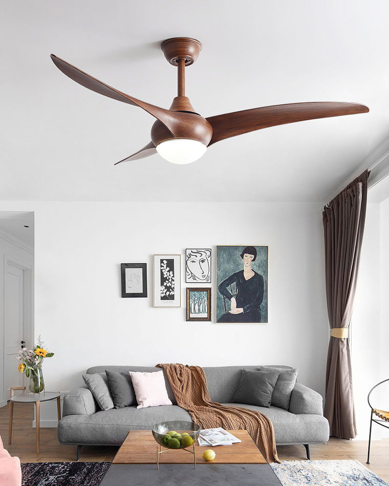 Olverai 3 Wave Blade Ceiling Fan Lamp