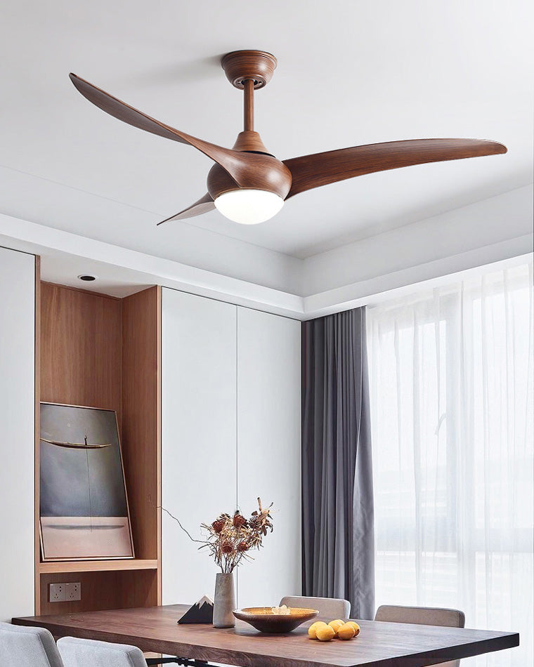 Olverai 3 Wave Blade Ceiling Fan Lamp
