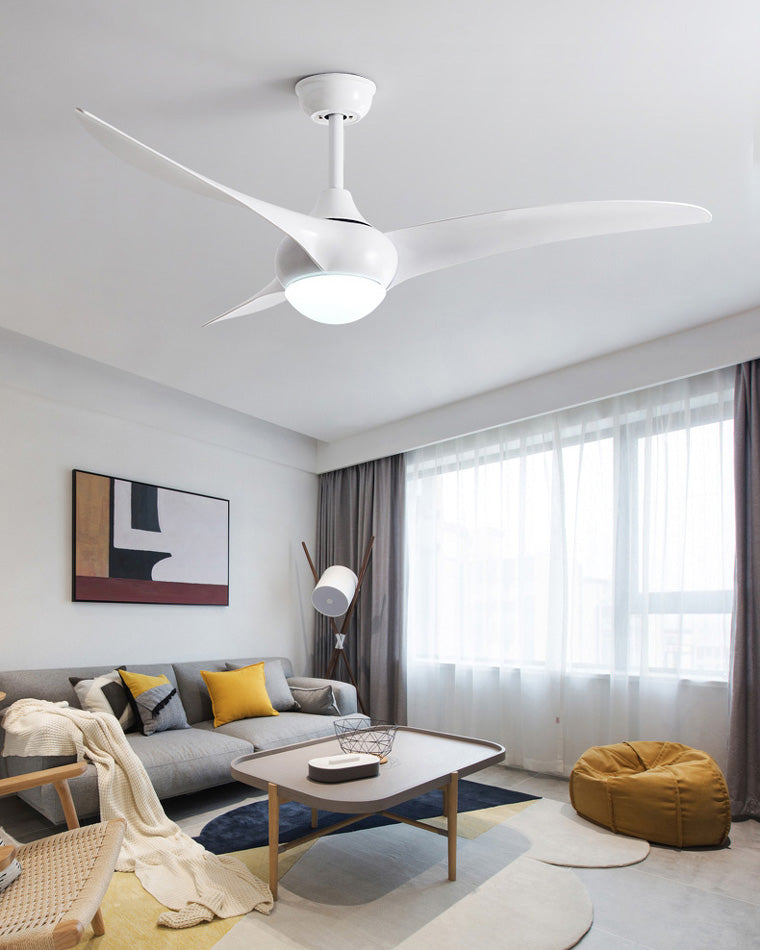 Olverai 3 Wave Blade Ceiling Fan Lamp