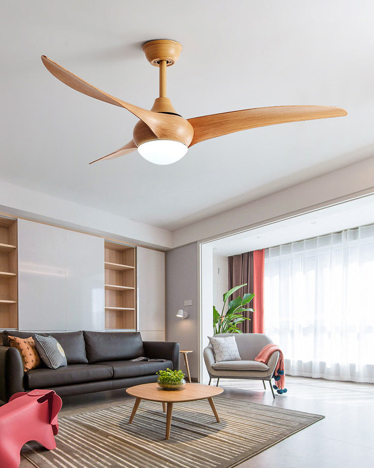 Olverai 3 Wave Blade Ceiling Fan Lamp