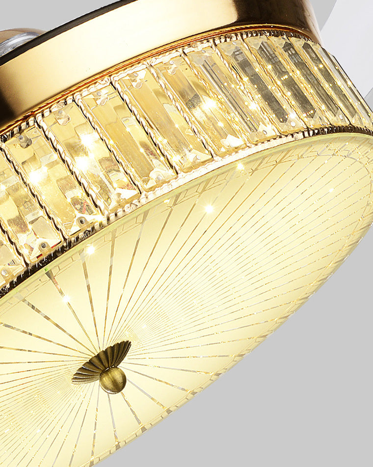 Olverai Crystal Retractable Ceiling Fan Chandelier