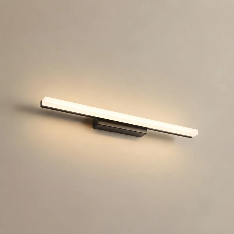 Arcato Minimalist Linear Vanity Wall Lamp – IP44 Metal in Black/Chrome Bathroom