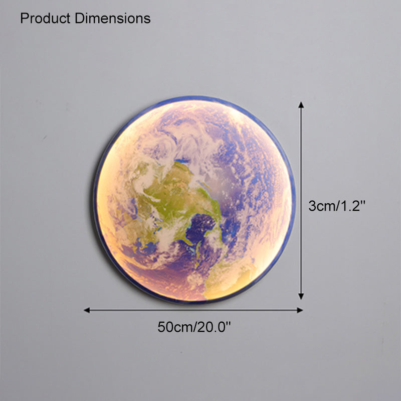 Olverai Moon/Earth Round Wall Sconce