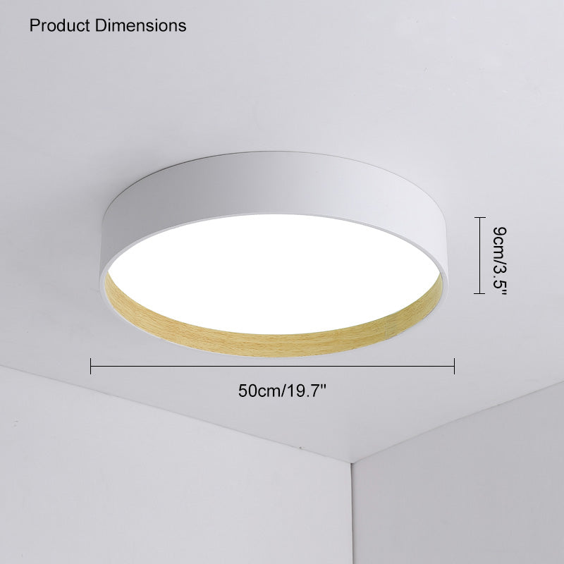 Olverai Oak Grain Round Ceiling Light