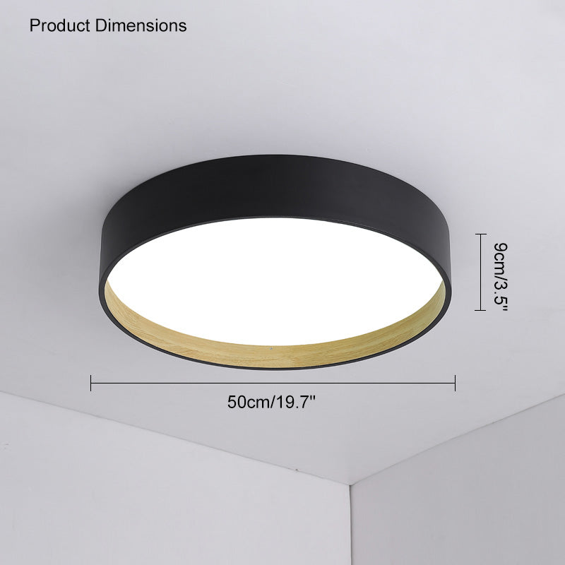 Olverai Oak Grain Round Ceiling Light