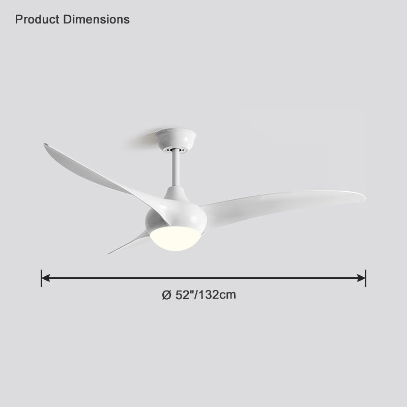 Olverai 3 Wave Blade Ceiling Fan Lamp