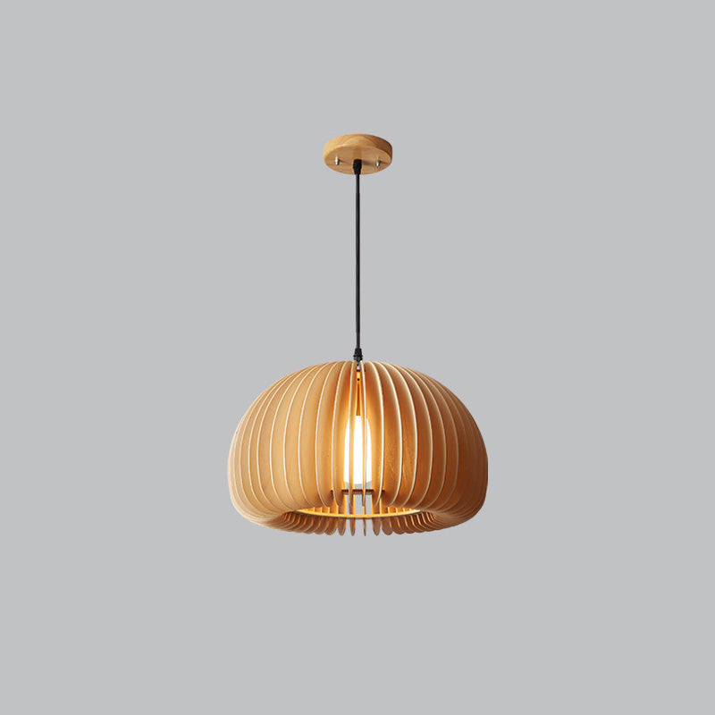 Olverai Pumpkin Wood Pendant Light