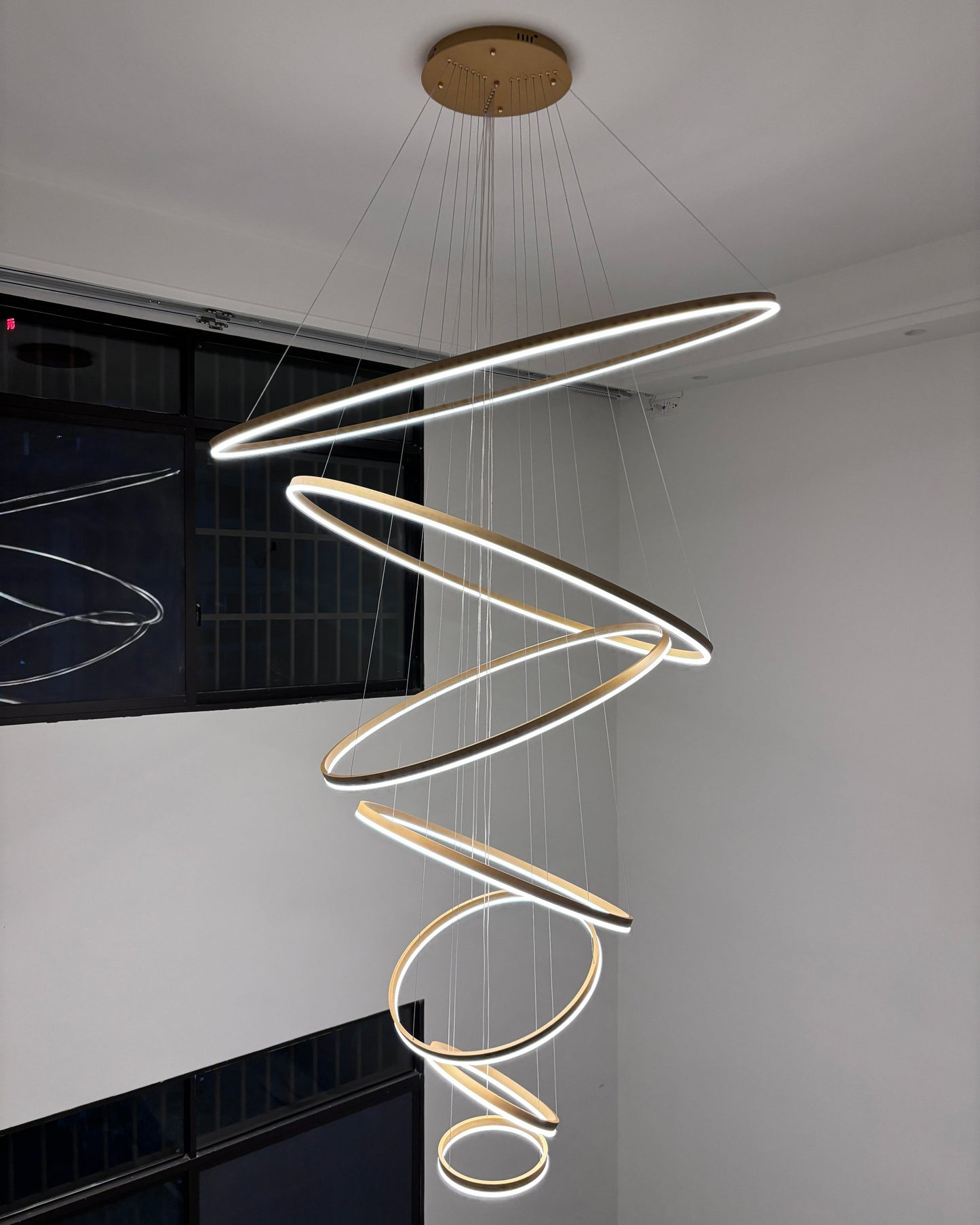 Olverai Tiered Ring LED Chandelier