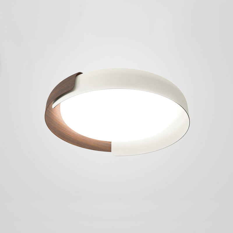 Olverai Walnut Grain Round Ceiling Light