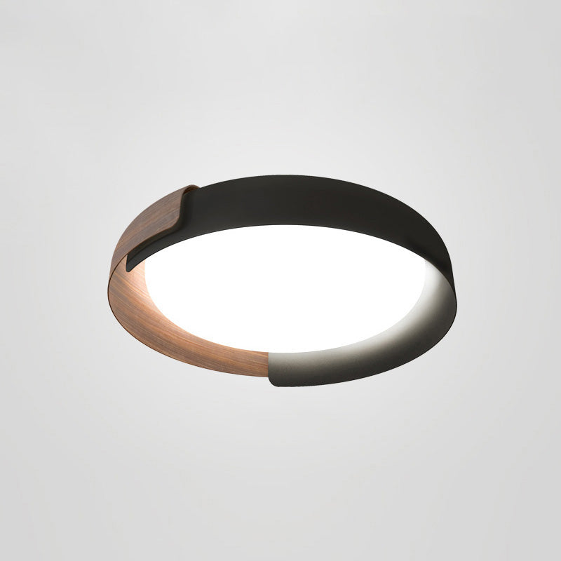 Olverai Walnut Grain Round Ceiling Light