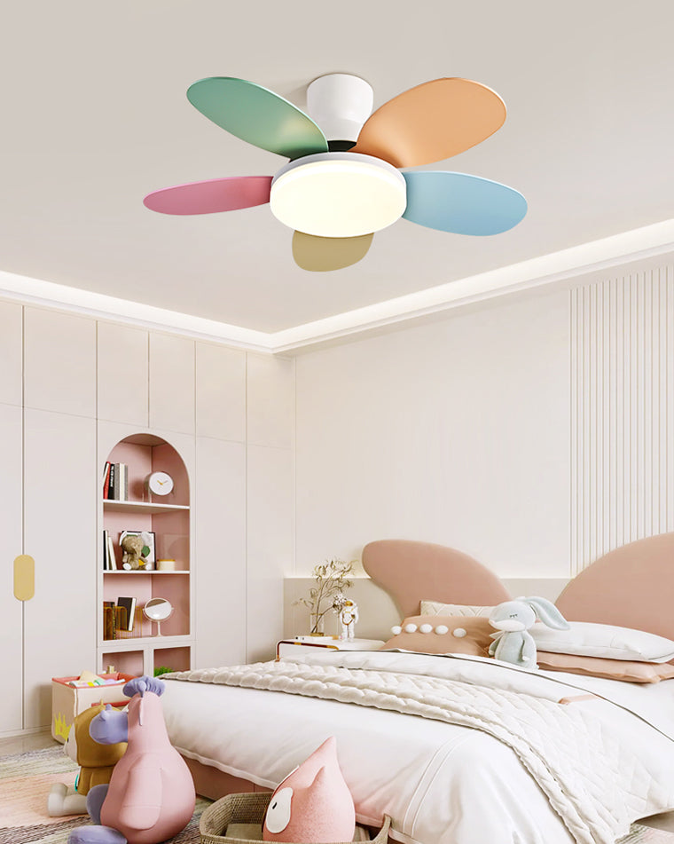 Olverai 36" Scandi Wood Ceiling Fan Lamp
