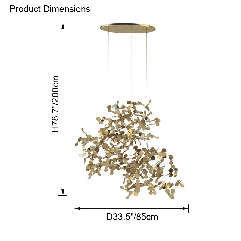 Olverai Argent/Gold Cloud Multi Pendant Chandelier