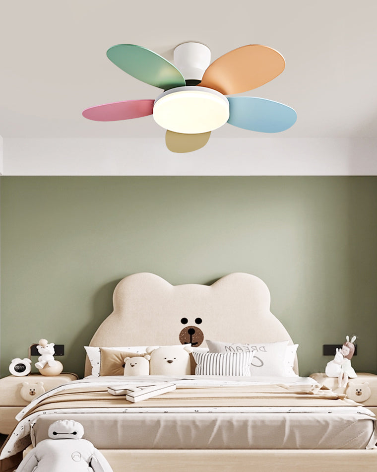 Olverai 36" Scandi Wood Ceiling Fan Lamp