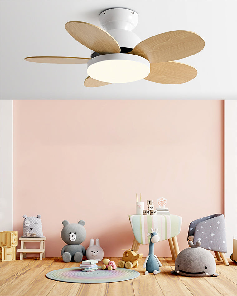 Olverai 36" Scandi Wood Ceiling Fan Lamp