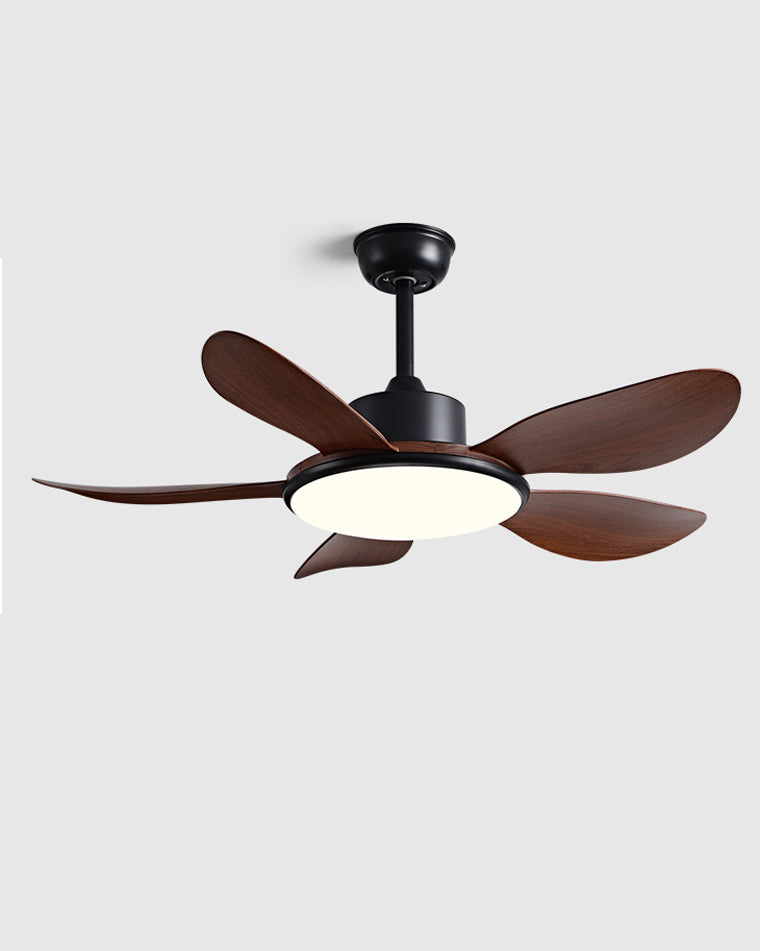 Olverai 5 Wood Blade Ceiling Fan Lamp