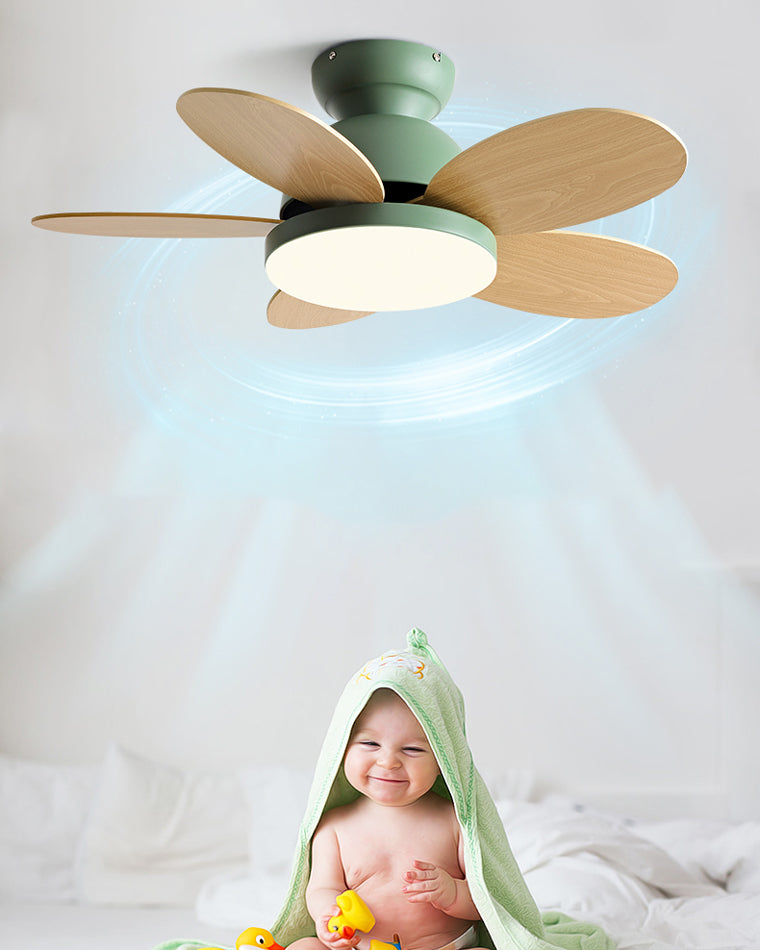 Olverai 36" Scandi Wood Ceiling Fan Lamp