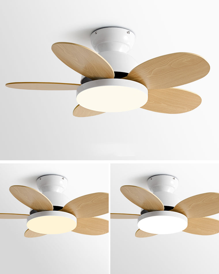 Olverai 36" Scandi Wood Ceiling Fan Lamp