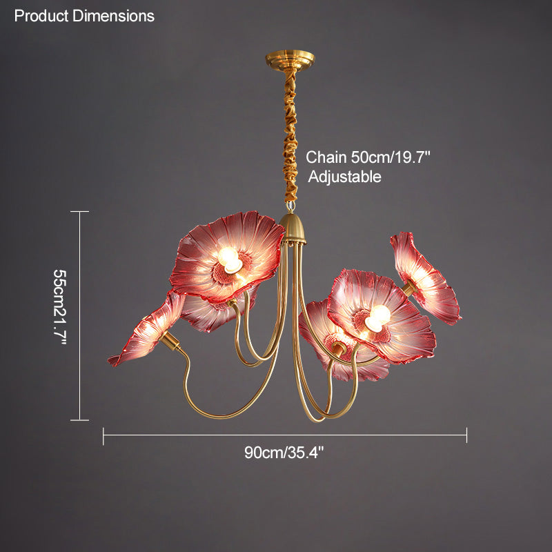 Olverai Lotus Flower Arm Chandelier