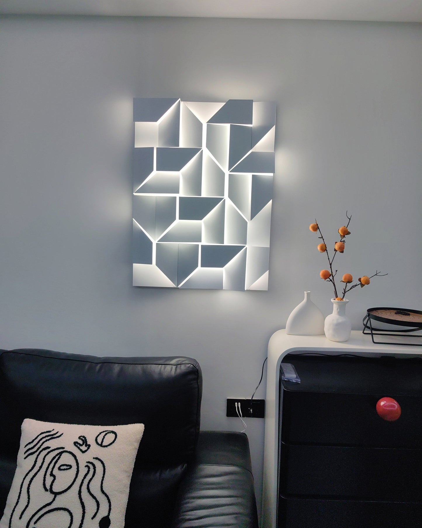 Olverai Rectangular Sculptural Art Wall Sconce