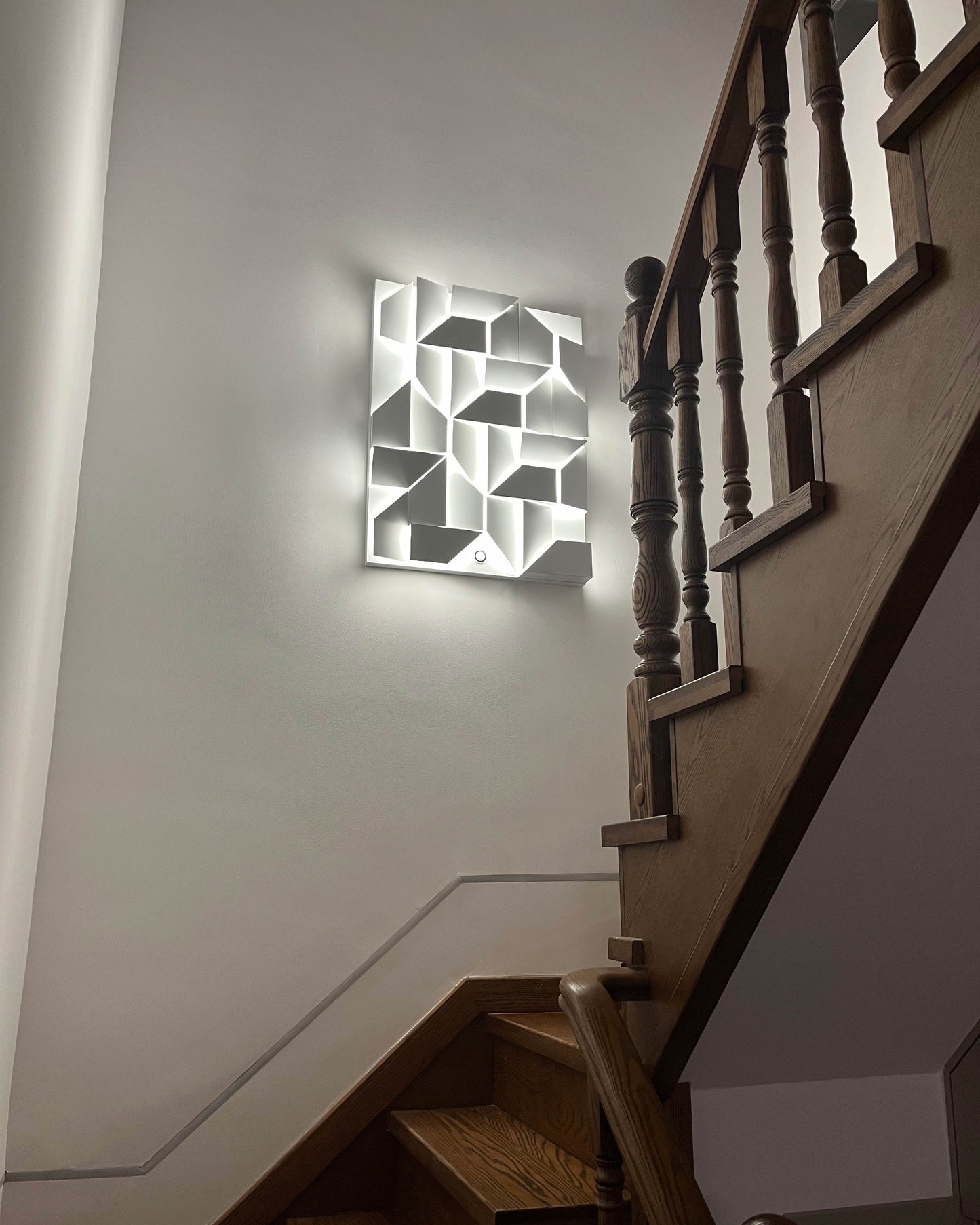 Olverai Rectangular Sculptural Art Wall Sconce
