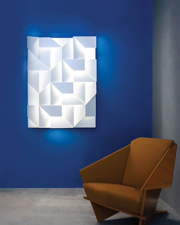 Olverai Rectangular Sculptural Art Wall Sconce