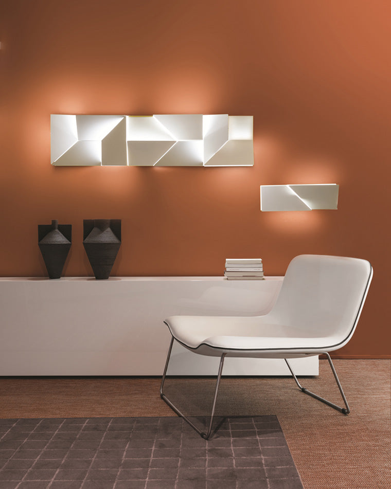 Olverai Rectangular Sculptural Art Wall Sconce