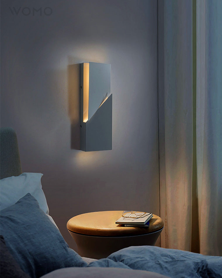 Olverai Rectangular Sculptural Art Wall Sconce