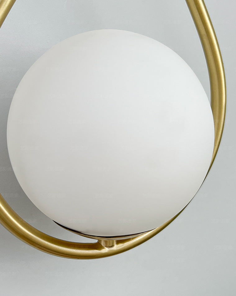 Olverai Glass Globe Tear Drop Wall Sconce