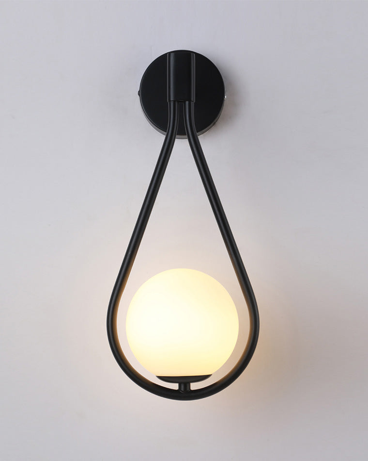 Olverai Glass Globe Tear Drop Wall Sconce