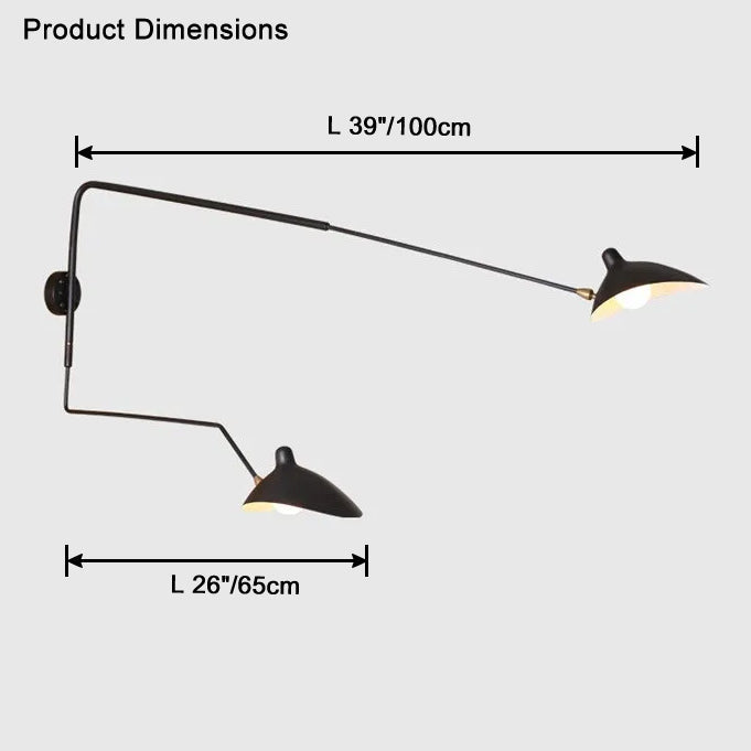 Olverai Articulating Swivel Double Arm Wall Sconce