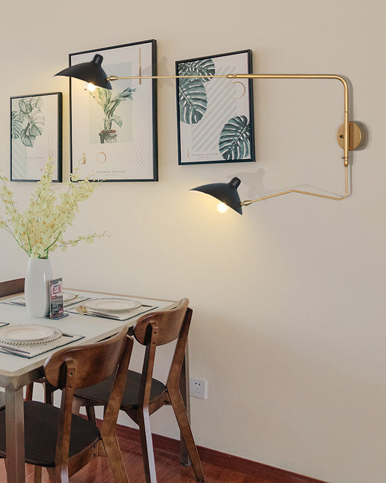 Olverai Articulating Swivel Double Arm Wall Sconce