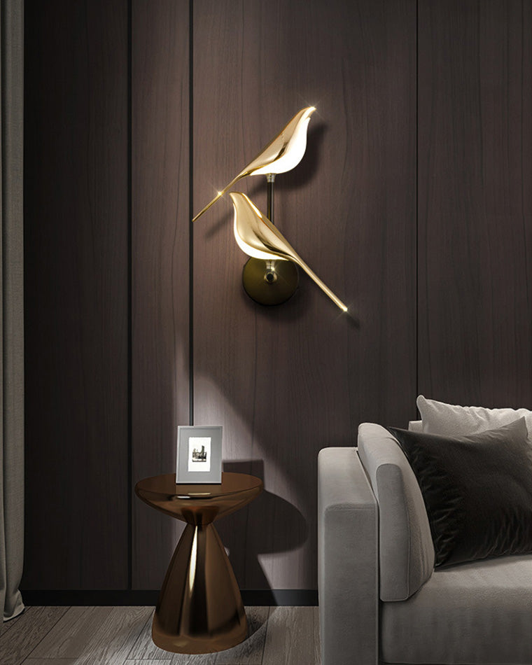 Olverai Gold Birds Wall Sconce